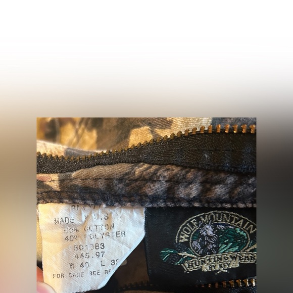 Vintage Wolf Mountain Mossy Oak Camo Brush Pants 40x32 Double Knee - Picture 8 of 11